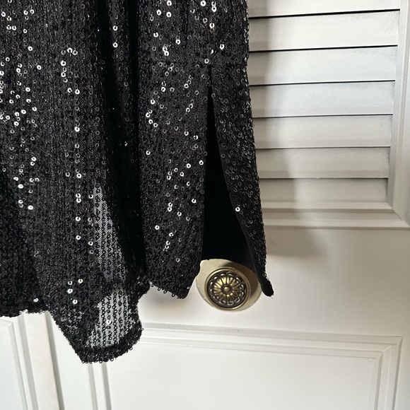 Boohoo Sequin Deep Cuff Shirt - Picture 5 of 10